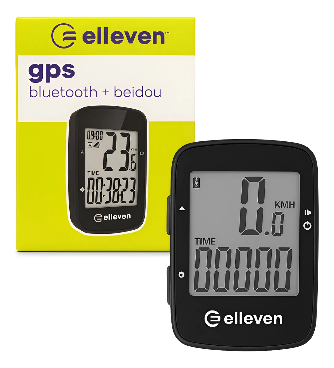 Ciclocomputador Elleven Pro Alta Precisão Gps 2.3 Strava Preto